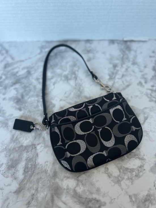 Coach Handbags - Coach Mini Signature Jacquard Shoulder Bag in Black and Gray